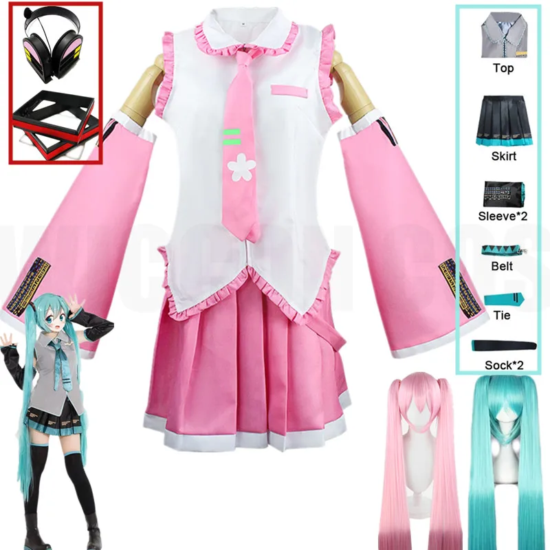 Miku Cosplay Japan Anime Midi Costume Dress Girl Top Skirt Pink Outfits Halloween Cos New Year Party Suits Wig
Miku Cosplay Japan Anime Midi Costume Dress Girl Top Skirt Pink Outfits Halloween Cos New Year Party Suits Wig