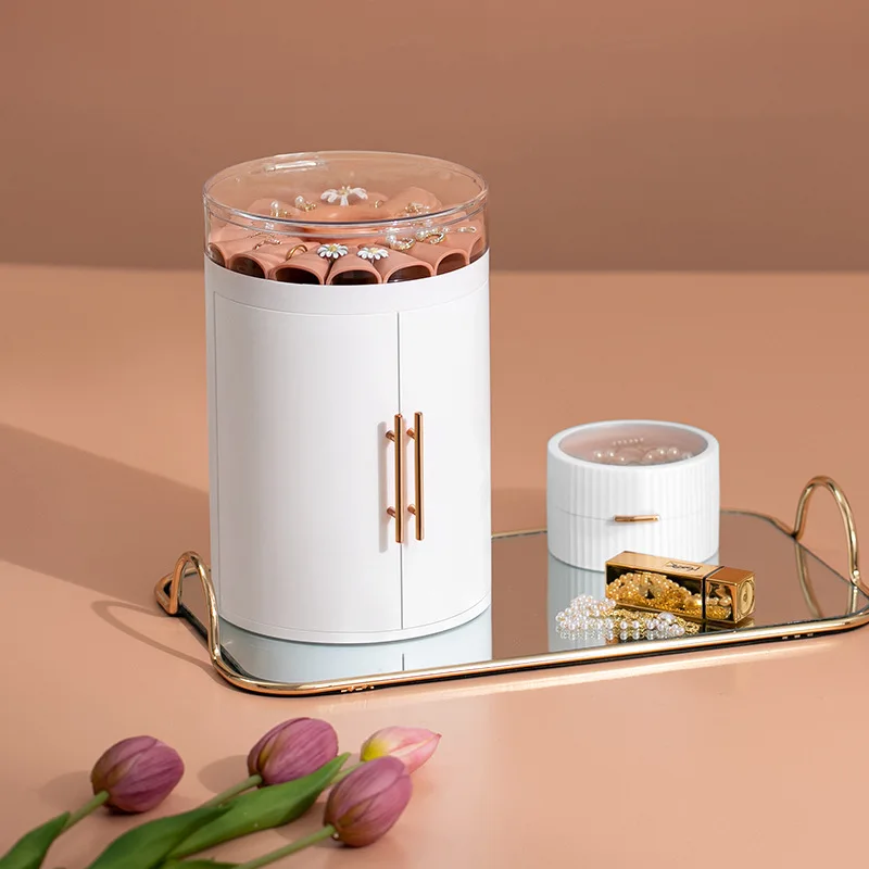 Five-layer cosmetics storage box, multifunctional double-open desktop transparent high-end jewelry box with large capacity
Five-layer cosmetics storage box, multifunctional double-open desktop transparent high-end jewelry box with large capacity