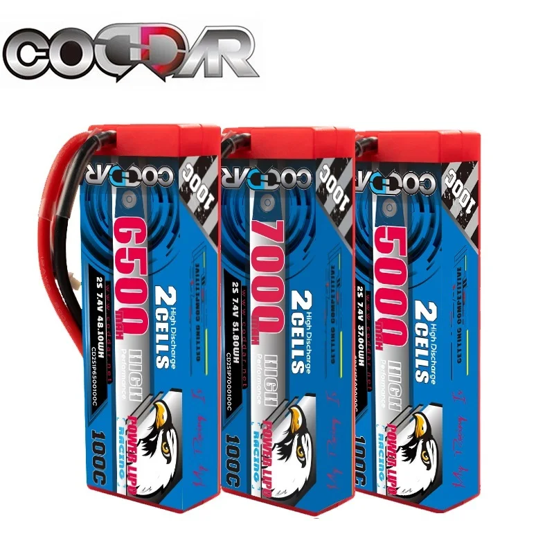 CODDAR 100C 2S 3S 4S Lipo Battery 7.4V 11.1V 14.8V 5000mAh 6500mAh 7000mAh HardCase For racing Rc Car Tank Truck Truggy Buggy
CODDAR 100C 2S 3S 4S Lipo Battery 7.4V 11.1V 14.8V 5000mAh 6500mAh 7000mAh HardCase For racing Rc Car Tank Truck Truggy Buggy