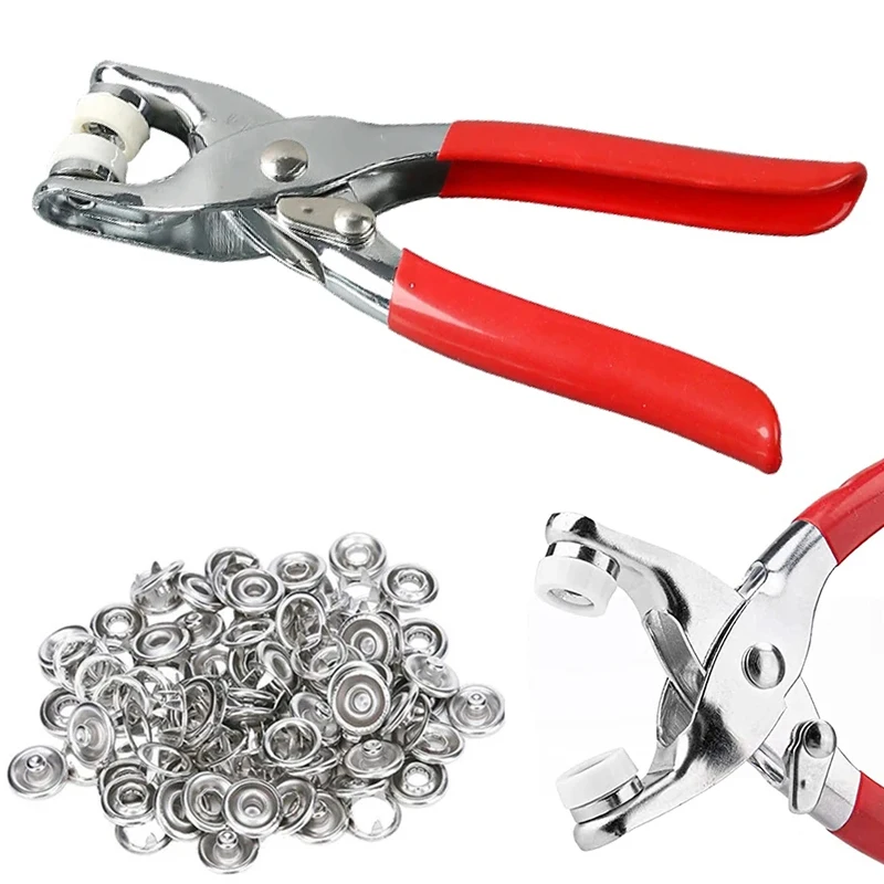 50pcs Metal Snap Button Plier Tool Thickened Snap Fastener Kit DIY Craft Supplies for Installing Clothes Bag Sewing Accessr 단추펜치
50pcs Metal Snap Button Plier Tool Thickened Snap Fastener Kit DIY Craft Supplies for Installing Clothes Bag Sewing Accessr 단추펜치