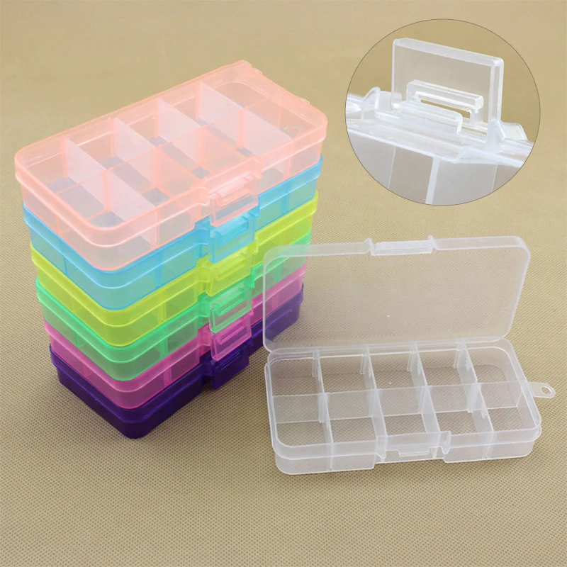 10 Grids Plastic Storage Box And Sticker For Jewelry Button Beads Earring Compartment Adjustable Container Rectangle Case
10 Grids Plastic Storage Box And Sticker For Jewelry Button Beads Earring Compartment Adjustable Container Rectangle Case