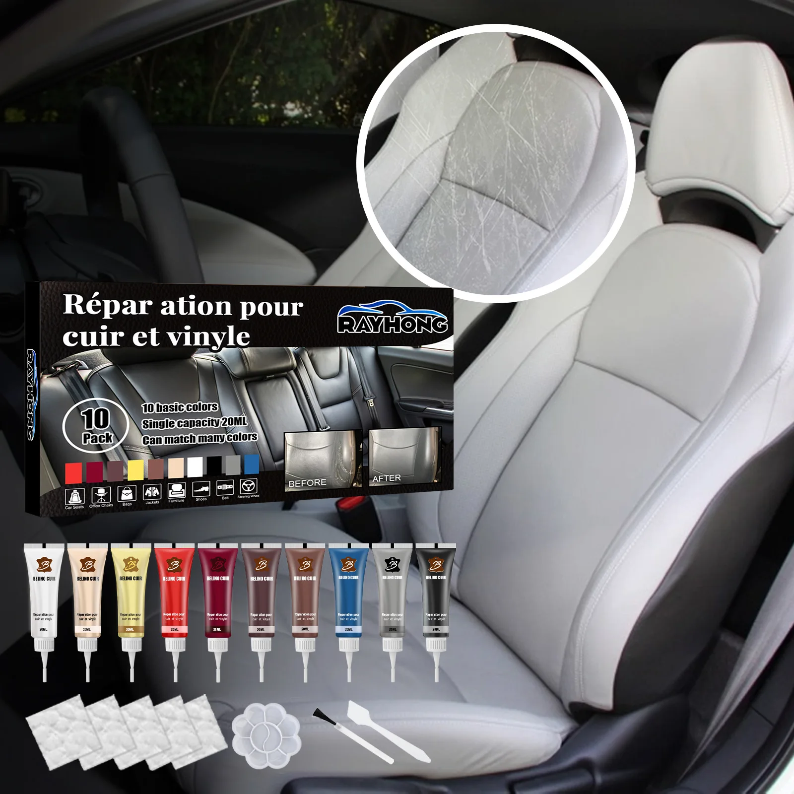 20ml Leather Complementary Color Cream Leather Scratches and Cracks Leather Repair Car Leather Seat Leather Sofa Repair Cream
20ml Leather Complementary Color Cream Leather Scratches and Cracks Leather Repair Car Leather Seat Leather Sofa Repair Cream