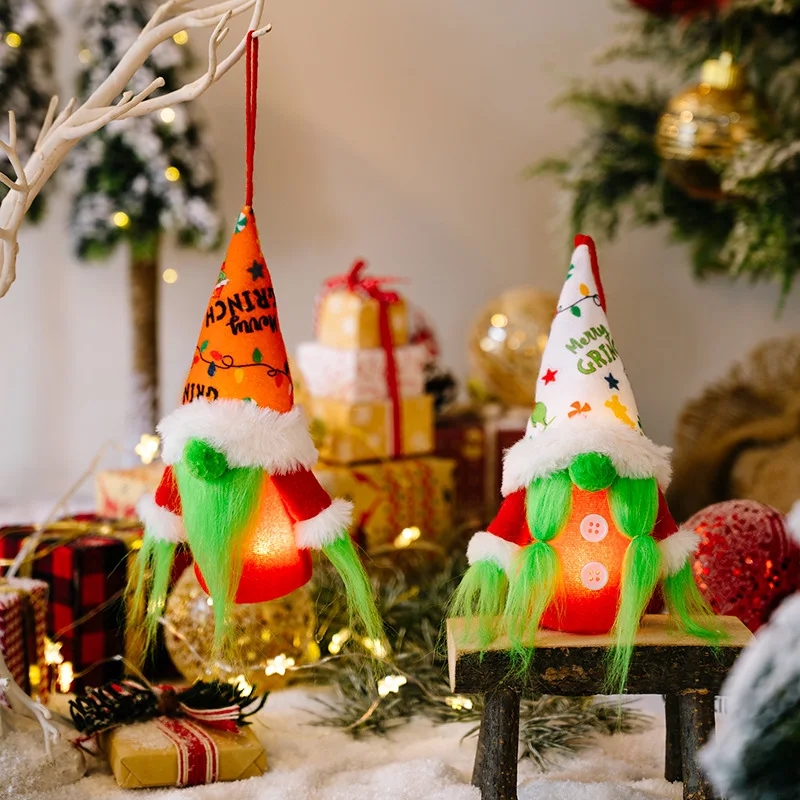New Christmas Decorations with Lights Greentree Road Doll Pendant Creative Faceless Doll Dwarf Pendant
New Christmas Decorations with Lights Greentree Road Doll Pendant Creative Faceless Doll Dwarf Pendant