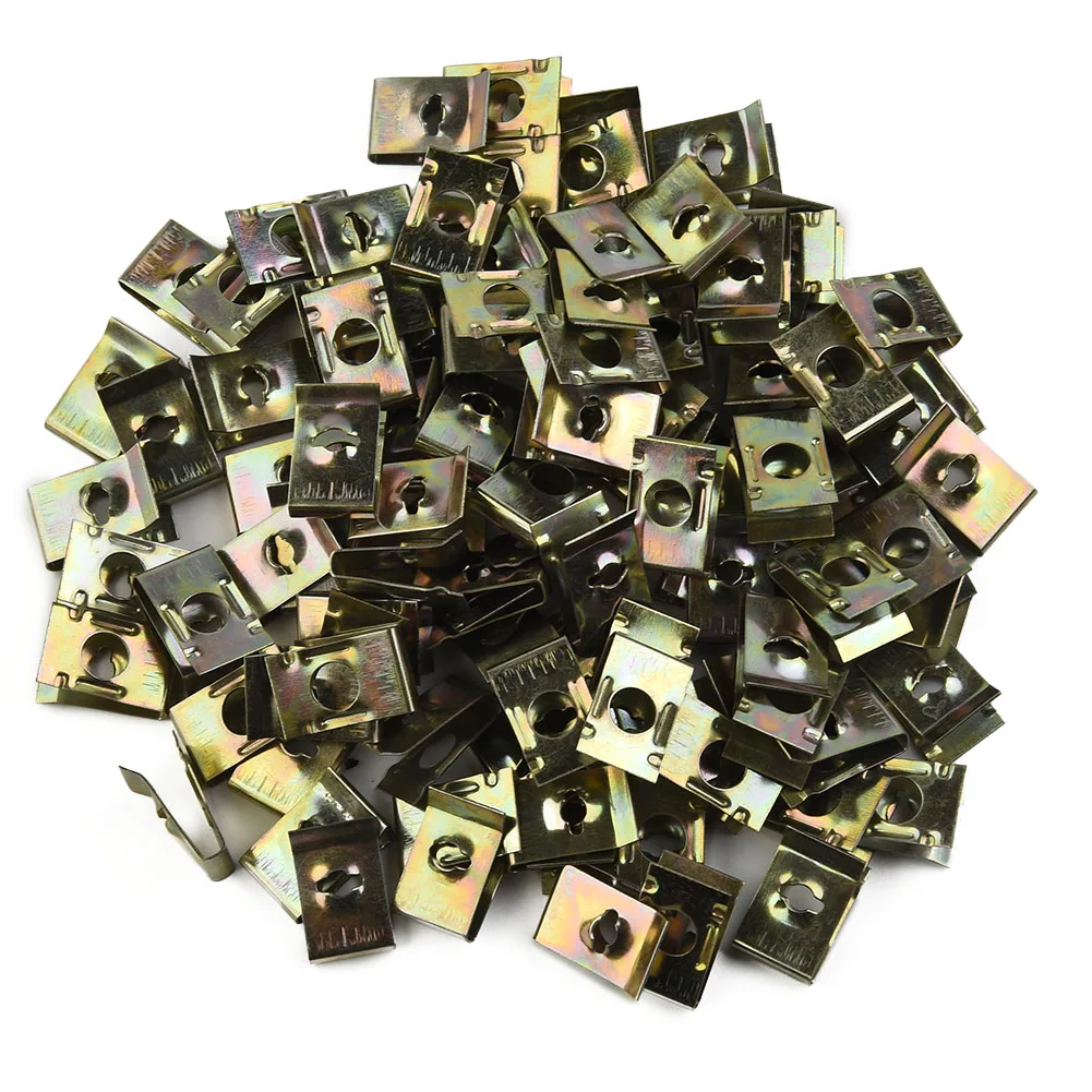 100 X Fastener Clips Clips Metal U-Type Clips For Car Bumper Fender Trim Panel Fastener Iron 6mm For Cars Motorcycles Trucks
100 X Fastener Clips Clips Metal U-Type Clips For Car Bumper Fender Trim Panel Fastener Iron 6mm For Cars Motorcycles Trucks