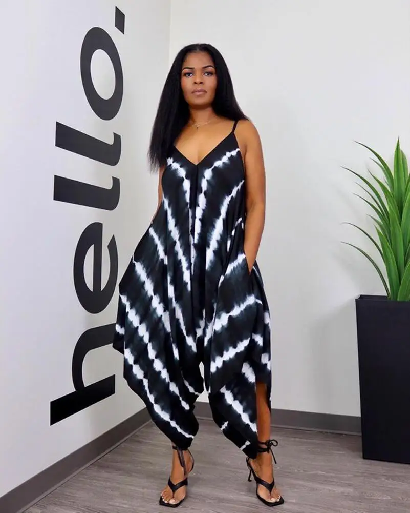 2022Summer Ladies Jumpsuit Fashion Sexy Loose Sling Split Wide Foot Jumpsuit Casual Long Street Outdoor Commuter Ladies Jumpsuit
2022Summer Ladies Jumpsuit Fashion Sexy Loose Sling Split Wide Foot Jumpsuit Casual Long Street Outdoor Commuter Ladies Jumpsuit