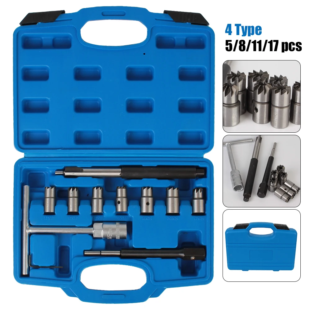 Cleaner Tool Auto Repair Tools 6/8/11/17 pcs/set Carbon Remover Diesel Injector Seat Cutter set Car Accessories
Cleaner Tool Auto Repair Tools 6/8/11/17 pcs/set Carbon Remover Diesel Injector Seat Cutter set Car Accessories