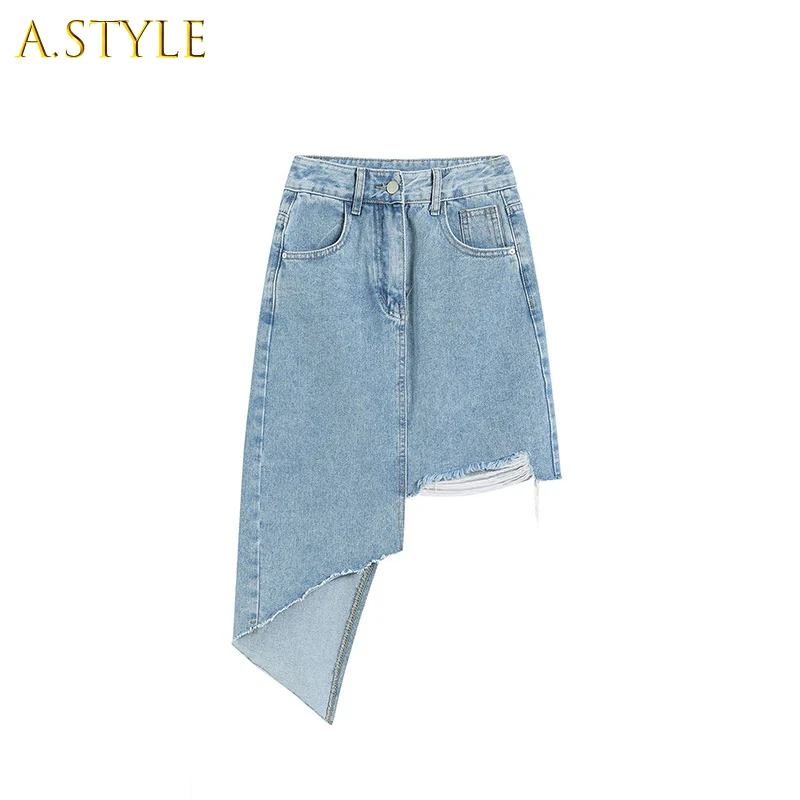 A GIRLS High Waist Denim Skirt Retro Irregular Female 2022 New Mid-length High-waist Denim Skirt Bag Hip Hole Short Mini Skirt
A GIRLS High Waist Denim Skirt Retro Irregular Female 2022 New Mid-length High-waist Denim Skirt Bag Hip Hole Short Mini Skirt