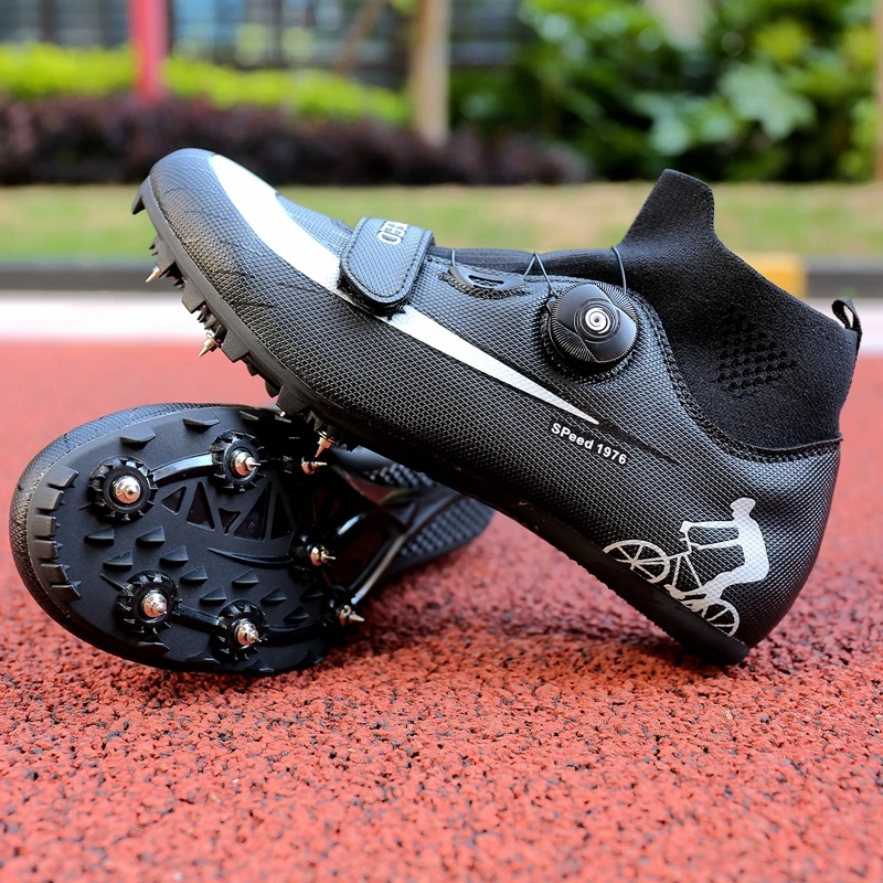 DR.EAGLE Rotating Self-Locking Men Track and Field Shoes Spikes Sprint Sneakers Light Weight Soft Professional Unisex Athletic
DR.EAGLE Rotating Self-Locking Men Track and Field Shoes Spikes Sprint Sneakers Light Weight Soft Professional Unisex Athletic