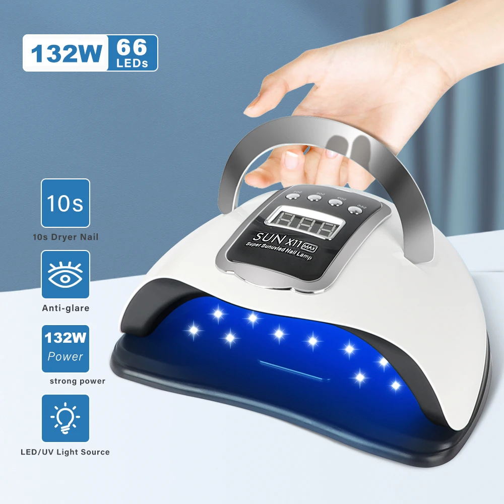 Сушилка для ногтей, светодиодная УФ-лампа для сушки ногтей, сушилка для всех видов гель-лака, маникюра, 66 светильников, автоматический сенсо...
Сушилка для ногтей, светодиодная УФ-лампа для сушки ногтей, сушилка для всех видов гель-лака, маникюра, 66 светильников, автоматический сенсо...