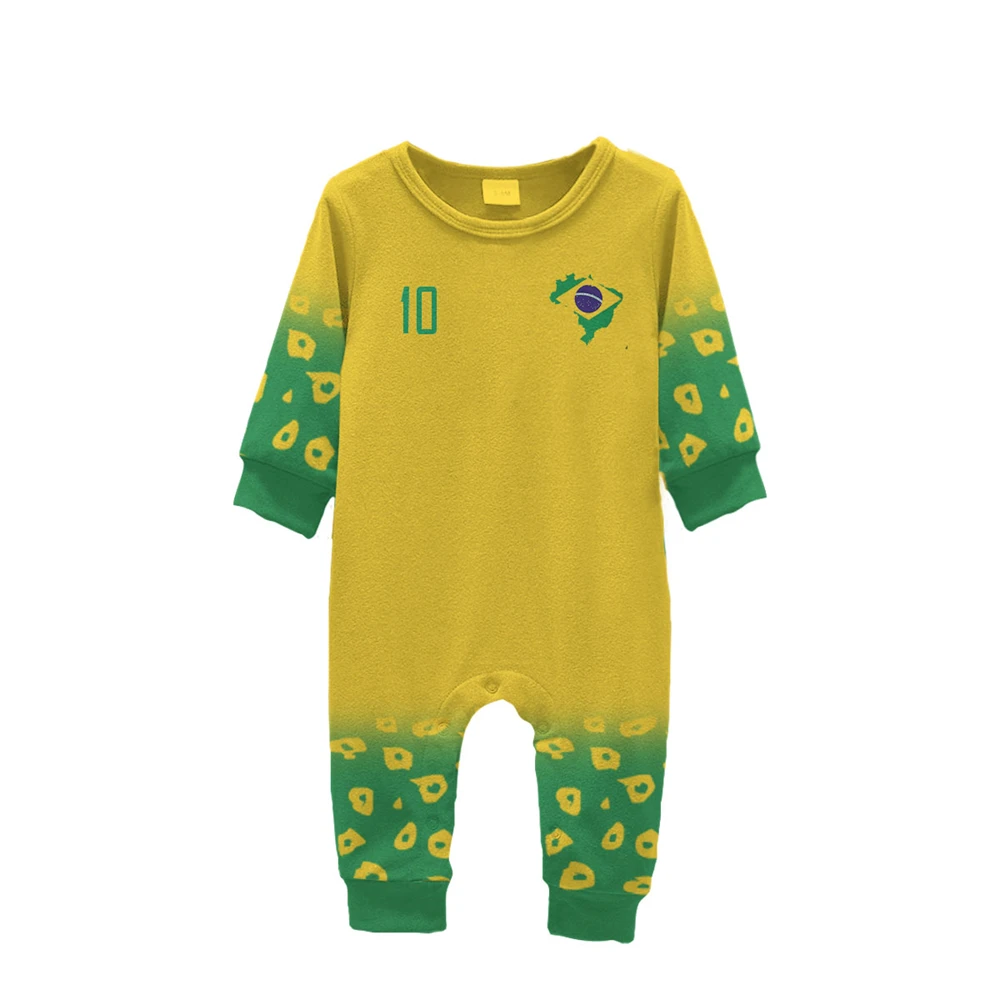 Jumeast Brazil Football Jerseys Graphic Jumpsuits Flag Soccer 2022 Printed T Shirty Yellow Cotton Sports One-Piece Baby Clothes
Jumeast Brazil Football Jerseys Graphic Jumpsuits Flag Soccer 2022 Printed T Shirty Yellow Cotton Sports One-Piece Baby Clothes