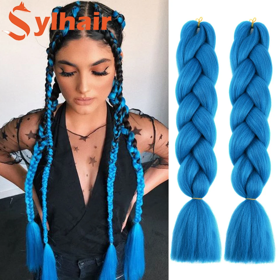 

24 Inch Synthetic Braiding Hair Extensions for Braids Ombre Colored Expression Jumbo Braids Hair 100g/pc Wholesale Crochet Braid