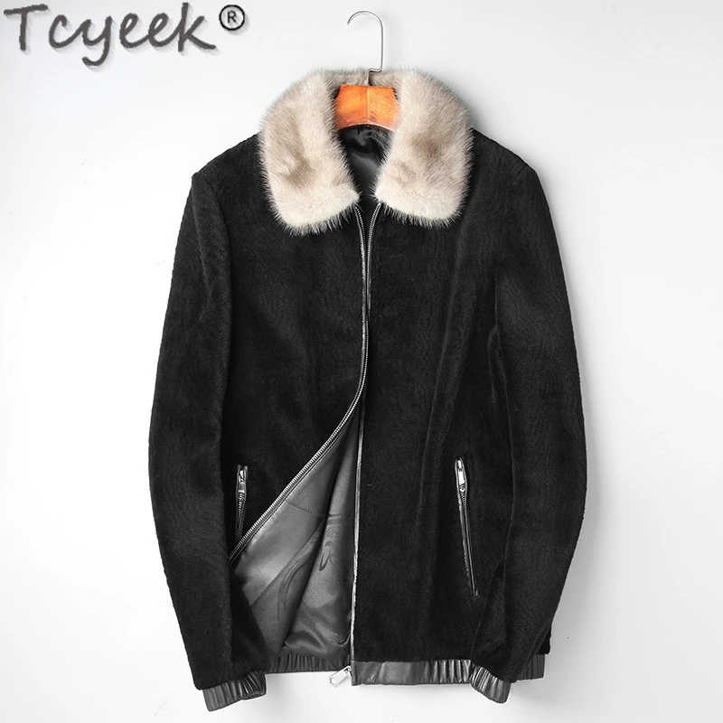 Tcyeek Winter Fur Coat Men's New Mink Lapel Genuine Leather Jacket Men's Jacket Sheep Shearling Men Slim Short Wool Coat Men FCY
Tcyeek Winter Fur Coat Men's New Mink Lapel Genuine Leather Jacket Men's Jacket Sheep Shearling Men Slim Short Wool Coat Men FCY