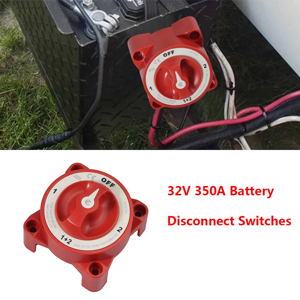 

12V-48V 100A-300A Car Auto RV Marine Boat Single Circuit Battery Selector Isolator Disconnect Rotary Switch Cut