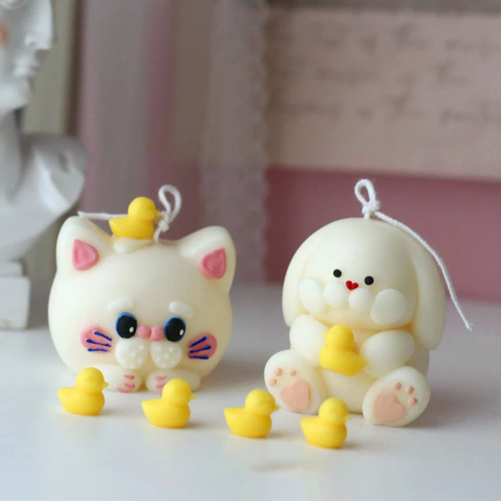 3D Cat Rabbit Design Mini Duck Candle Mold Handmade Soap Aromatherapy Gypsum Glue Mould Baking Chocolate Molds Home Decor Gifts
3D Cat Rabbit Design Mini Duck Candle Mold Handmade Soap Aromatherapy Gypsum Glue Mould Baking Chocolate Molds Home Decor Gifts