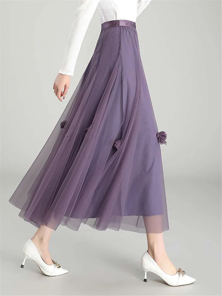 Jmprs Fashion 3D Floral Women Tulle Skirt Elegant Korean Mesh White A Line Pleated Skirt Summer High Waist Black Party Faldas
Jmprs Fashion 3D Floral Women Tulle Skirt Elegant Korean Mesh White A Line Pleated Skirt Summer High Waist Black Party Faldas