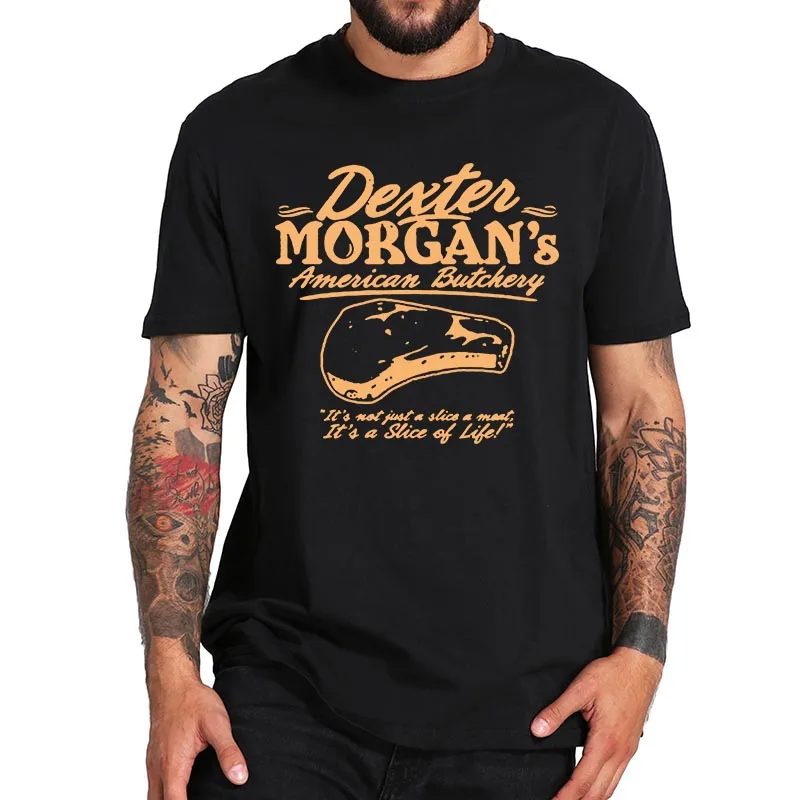 Dexter-Morgan's American Butchery T Shirt American Crime Drama TV Series T-Shirt 100% Cotton Comfortable Summer Soft Tee Shirts
Dexter-Morgan's American Butchery T Shirt American Crime Drama TV Series T-Shirt 100% Cotton Comfortable Summer Soft Tee Shirts