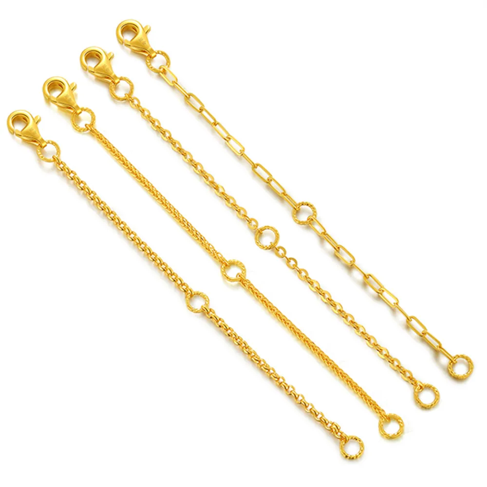 Pure Solid 999 24K Yellow Gold Extended Chain O Cable Connector For Bracelet Necklace 6cm 2.4in L
Pure Solid 999 24K Yellow Gold Extended Chain O Cable Connector For Bracelet Necklace 6cm 2.4in L