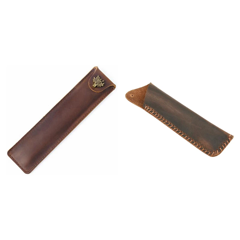 2PCS Genuine Leather Double Pen Sleeve Case Holder Pouch Cover For 2 Pen Handmade Vintage Brown
2PCS Genuine Leather Double Pen Sleeve Case Holder Pouch Cover For 2 Pen Handmade Vintage Brown