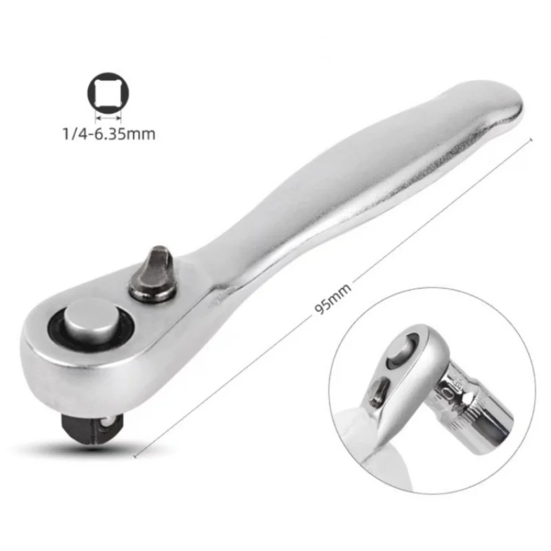 Мини двуглавый ключ с храповым механизмом JUSTINLAU 1/4 дюйма
Мини двуглавый ключ с храповым механизмом JUSTINLAU 1/4 дюйма