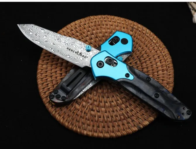 

Тактический складной нож из дамасской стали BENCHMADE 945, ручка из углеродного волокна, карманные мини-ножи для выживания на природе, инструмент ...