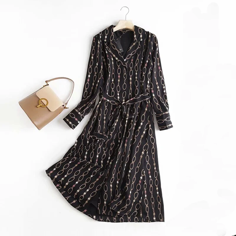 MOYATIIY 2022 Fashion Women Autumn England Style Dress Office Lady Fashion Elegant Chain Print Party Dress Female Vestidos
MOYATIIY 2022 Fashion Women Autumn England Style Dress Office Lady Fashion Elegant Chain Print Party Dress Female Vestidos