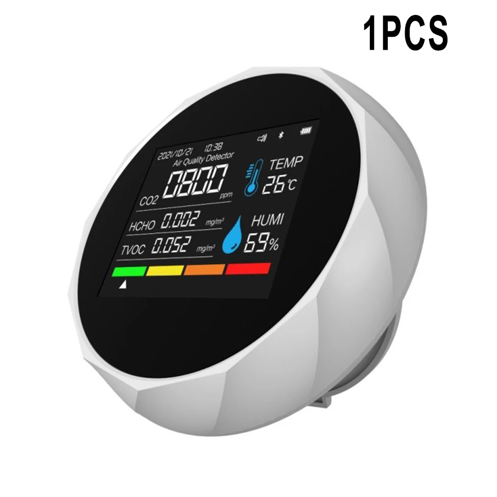 1pc Carbon Dioxide Detector With Data Cable 7 In 1 Bluetooth APP Connected TVOC Temperature Detector ABS Sensor
1pc Carbon Dioxide Detector With Data Cable 7 In 1 Bluetooth APP Connected TVOC Temperature Detector ABS Sensor