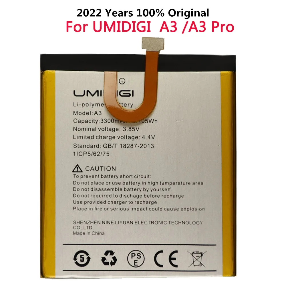 2022 Years High Quality UMI Battery For UMIDIGI A3 / A3 Pro A3Pro Original 3300mAh Mobile Phone Battery
2022 Years High Quality UMI Battery For UMIDIGI A3 / A3 Pro A3Pro Original 3300mAh Mobile Phone Battery