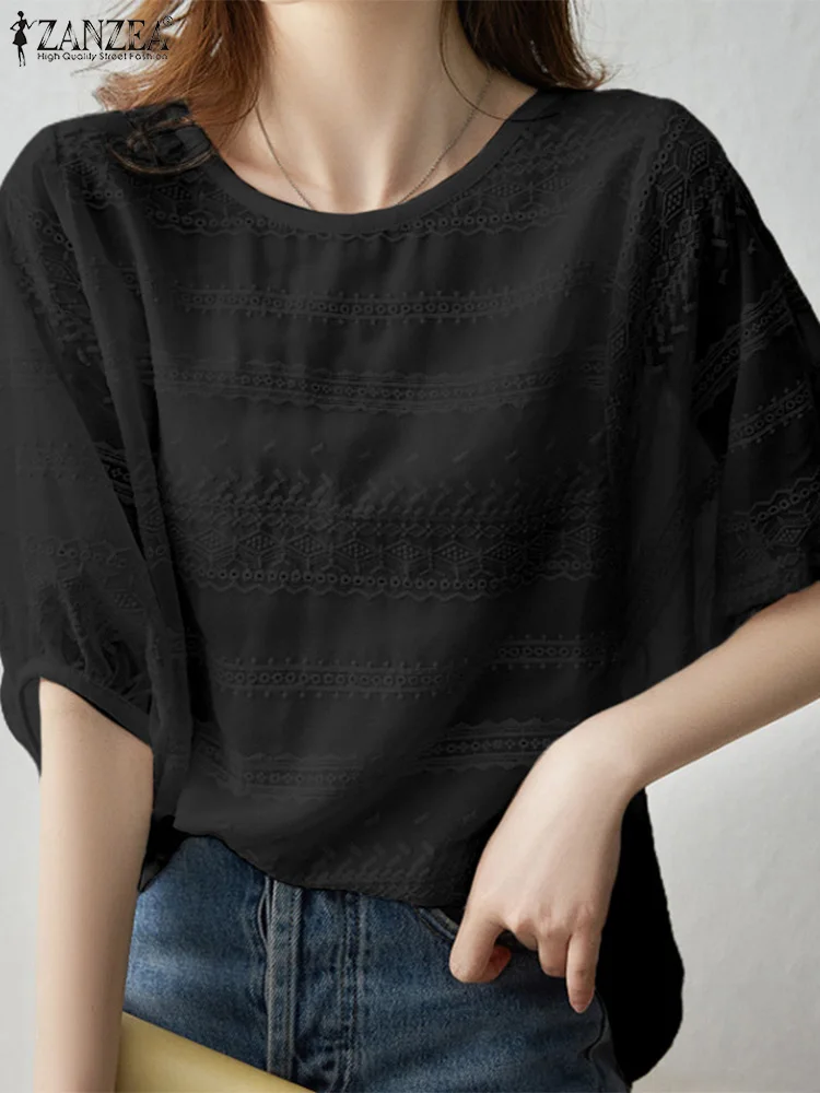 ZANZEA Bohemian Lace Patchwork Blouse Summer Woman Half Sleeve Shirt Female Fashion Casual Loose Tops Holiday Blusas Mujer 2023
ZANZEA Bohemian Lace Patchwork Blouse Summer Woman Half Sleeve Shirt Female Fashion Casual Loose Tops Holiday Blusas Mujer 2023