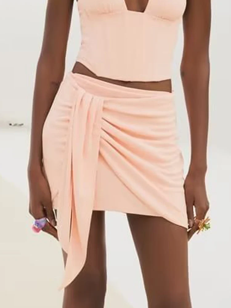 Kumsvag 2022 Summer Women Mini Pleated Skirts Fashion Sweet Solid Drawstring Bow Female Elegant Street Slim Skirt Clothing
Kumsvag 2022 Summer Women Mini Pleated Skirts Fashion Sweet Solid Drawstring Bow Female Elegant Street Slim Skirt Clothing