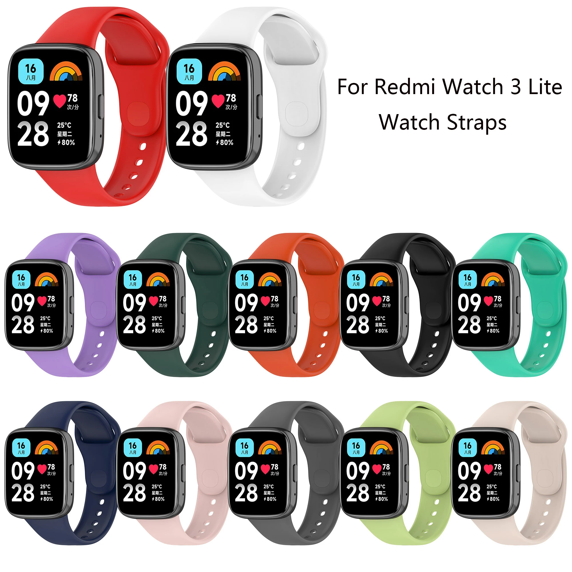Sport Silicone Watch band For Redmi Watch 3 Lite Bracelet watchband For Redmi Watch 3 Lite Correa strap Smart watch Accessories
Sport Silicone Watch band For Redmi Watch 3 Lite Bracelet watchband For Redmi Watch 3 Lite Correa strap Smart watch Accessories