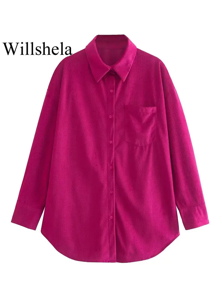 Willshela Женская модная бархатная однотонная однобортная блузка в винтажном стиле с длинными рукавами и отворотом, женские шикарные рубашки
Willshela Женская модная бархатная однотонная однобортная блузка в винтажном стиле с длинными рукавами и отворотом, женские шикарные рубашки