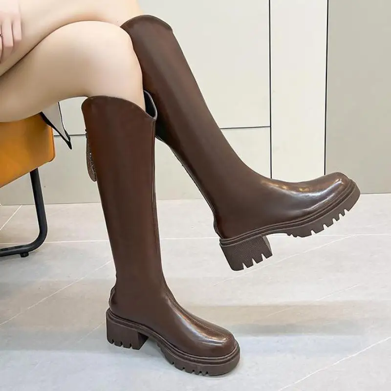 Женские сапоги на молнии, водонепроницаемые сапоги до колена на толстой подошве, с круглым носком, на квадратном каблуке, В рыцарском стиле, ...
Женские сапоги на молнии, водонепроницаемые сапоги до колена на толстой подошве, с круглым носком, на квадратном каблуке, В рыцарском стиле, ...