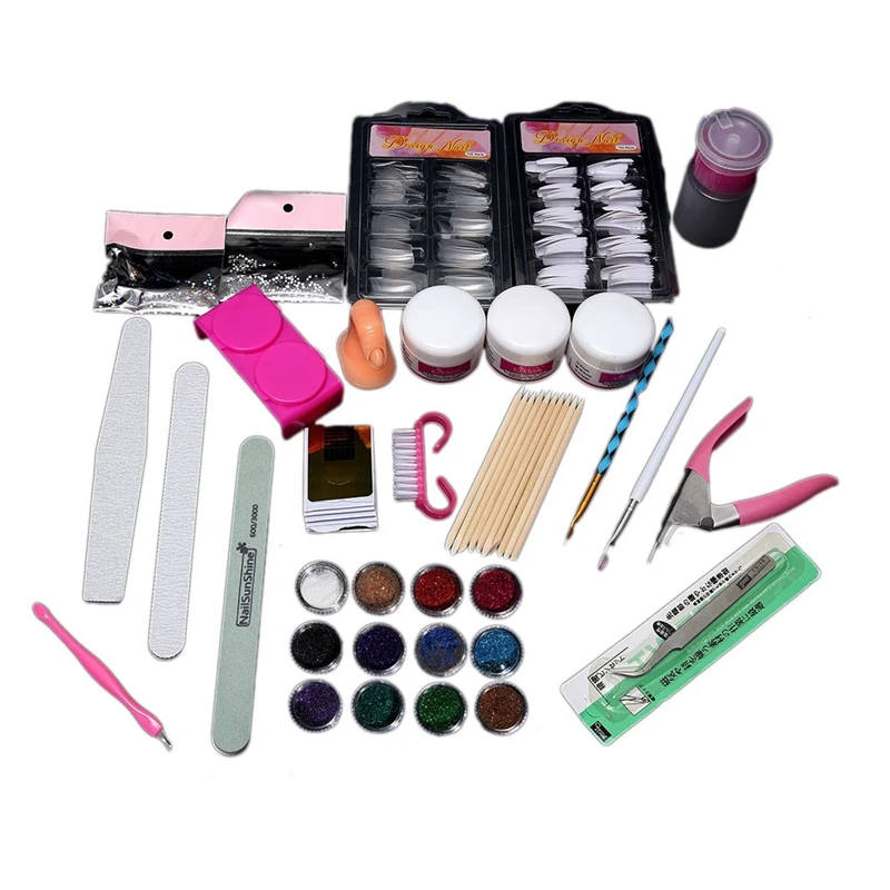 Professional Acrylic Liquid Powder Glitter Clipper Primers File Nail Art Tips Tool Brush Tools Set Kit
Professional Acrylic Liquid Powder Glitter Clipper Primers File Nail Art Tips Tool Brush Tools Set Kit