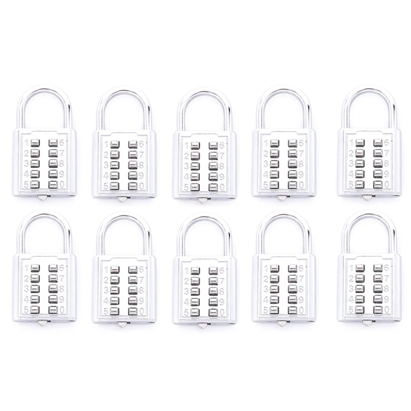 10X Anti-Theft Button Combination Padlock Digit Push Password Lock Zinc Alloy Security Lock Suitcase Luggage Coded Lock
10X Anti-Theft Button Combination Padlock Digit Push Password Lock Zinc Alloy Security Lock Suitcase Luggage Coded Lock