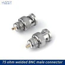 75 ohm BNC male connector audio and video signal welding wire Q9 head injection molding RF SDI male seat