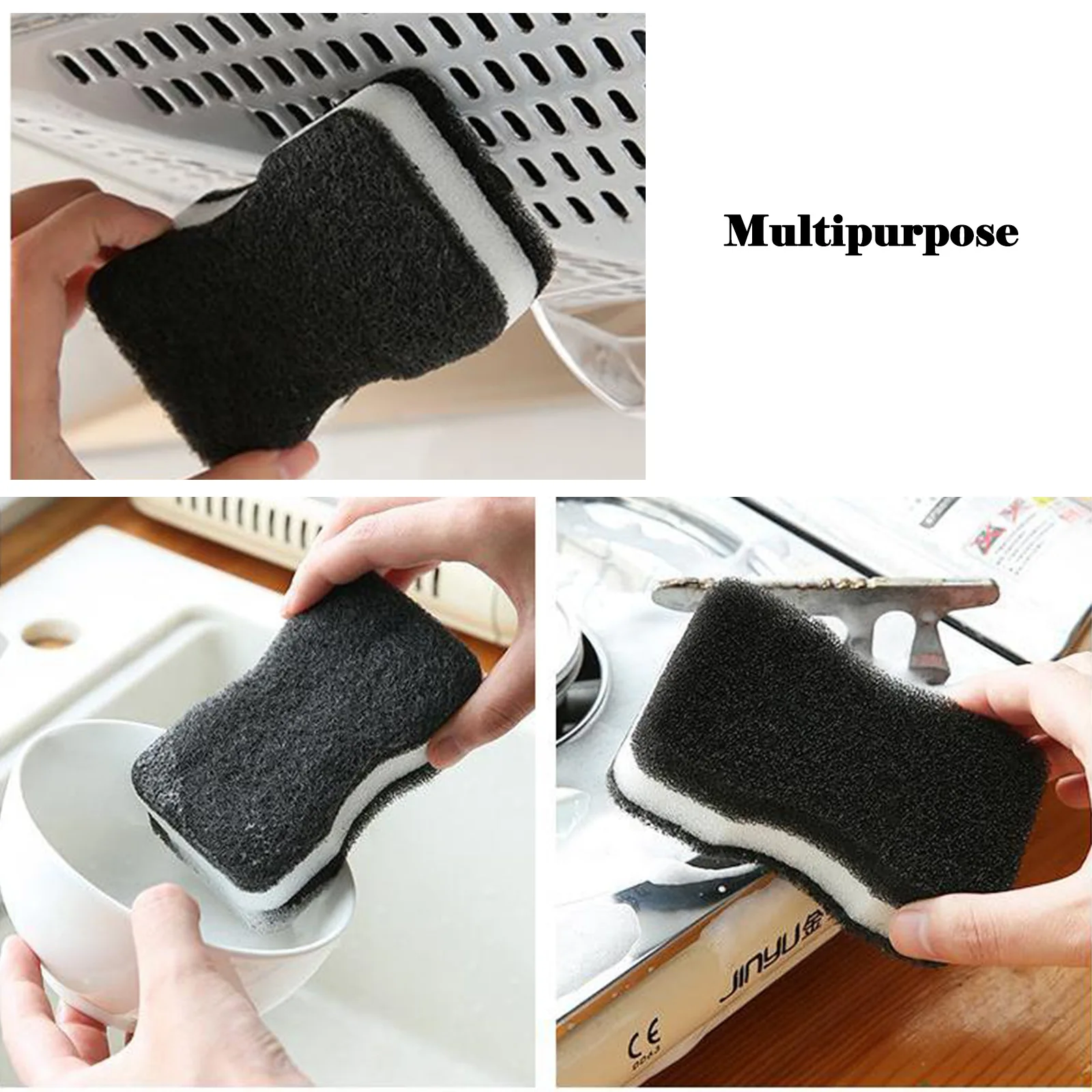 5pcs New Sponge Rub Scouring Pad Reuse Universal Versatile Wiping Tool 11x6.5x3.5cm Black Cleaning Brushes Loofah
5pcs New Sponge Rub Scouring Pad Reuse Universal Versatile Wiping Tool 11x6.5x3.5cm Black Cleaning Brushes Loofah