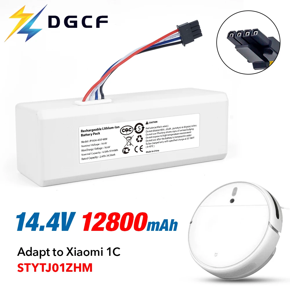 14.4V 12800mAh Battery For Xiaomi Mijia 1C STYTJ01ZHM Robot Vacuum Mop Cleaner Accessories original Parts
14.4V 12800mAh Battery For Xiaomi Mijia 1C STYTJ01ZHM Robot Vacuum Mop Cleaner Accessories original Parts