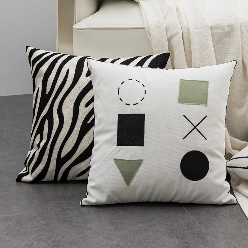Geometric Embroidered Cushion Cover Green White Pillowcase Square Embroidery Pillow Cover For Home Decoration Living Room
Geometric Embroidered Cushion Cover Green White Pillowcase Square Embroidery Pillow Cover For Home Decoration Living Room
