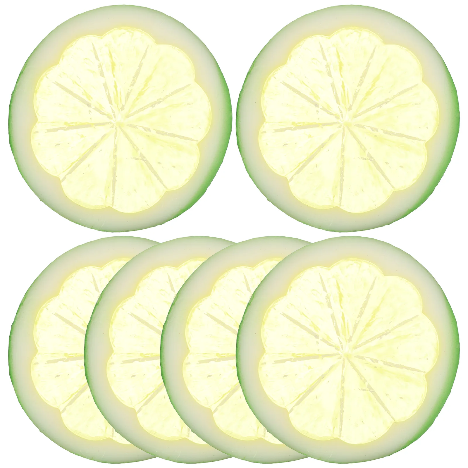 6pcs Fake Lemon Slices Artificial Realistic Lemon Slices Photo Props Artificial Fruits Model
6pcs Fake Lemon Slices Artificial Realistic Lemon Slices Photo Props Artificial Fruits Model