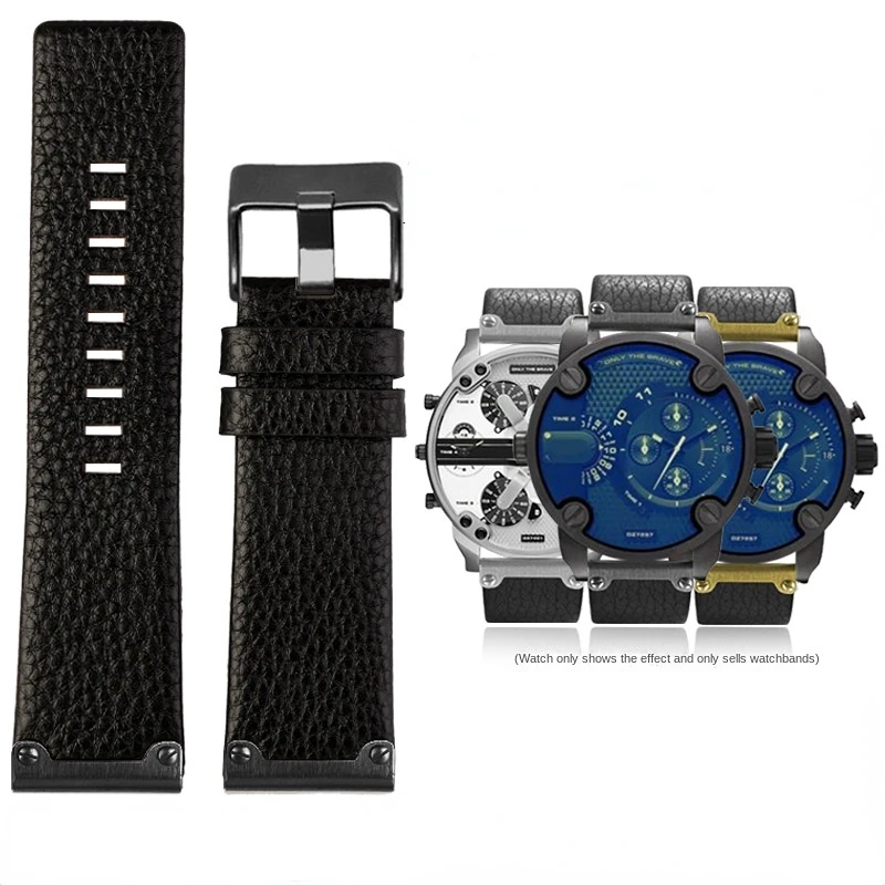 Modified stainless steel adapter watch Strap 26mm For Diesel men's genuine leather watchband Lychee grain black cowhide Band
Modified stainless steel adapter watch Strap 26mm For Diesel men's genuine leather watchband Lychee grain black cowhide Band