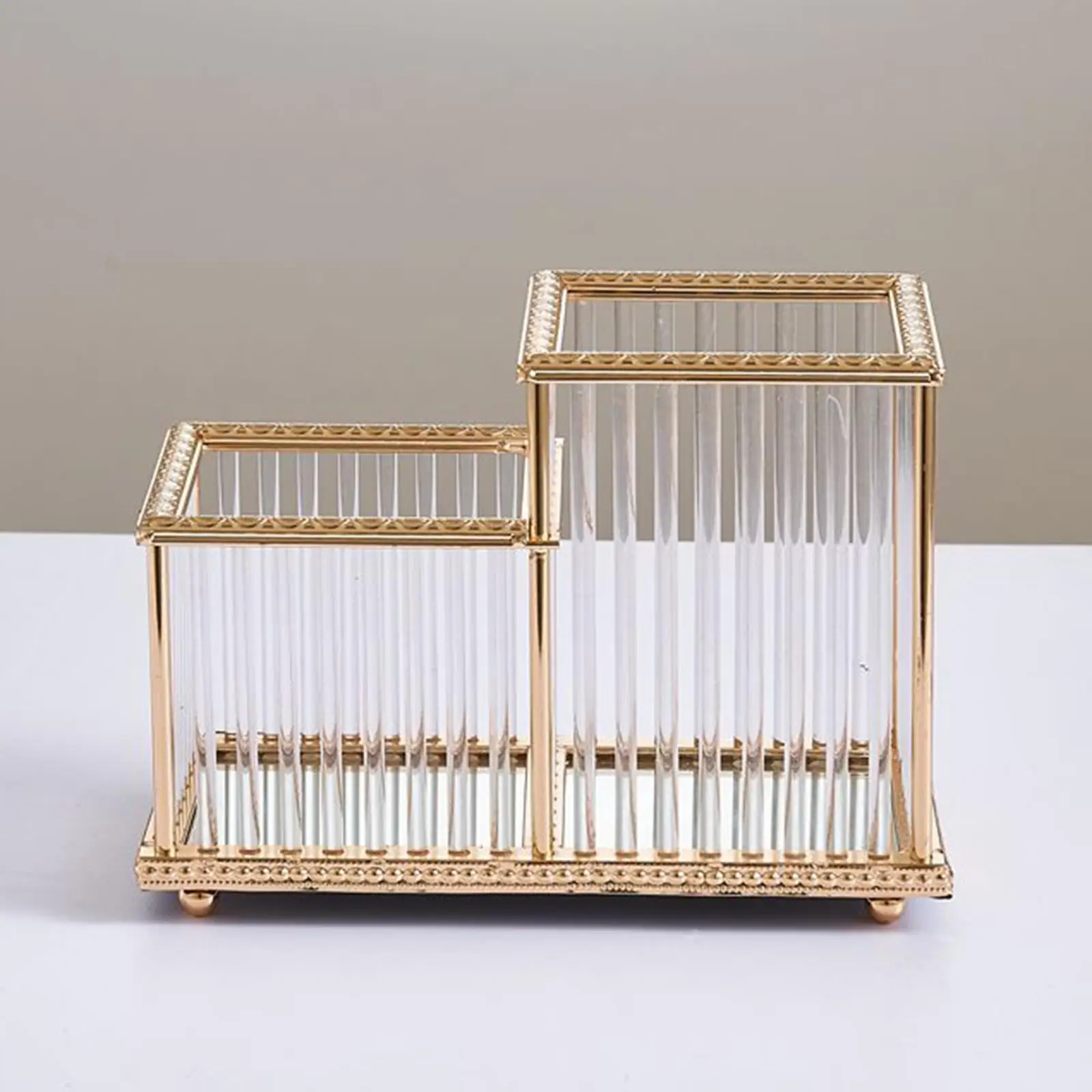 Acrylic Makeup Brush Holder Cosmetic Brushes Eyeliner 2 Compartments Organizer Eyebrow Pencil Lipsticks Container for Office
Acrylic Makeup Brush Holder Cosmetic Brushes Eyeliner 2 Compartments Organizer Eyebrow Pencil Lipsticks Container for Office