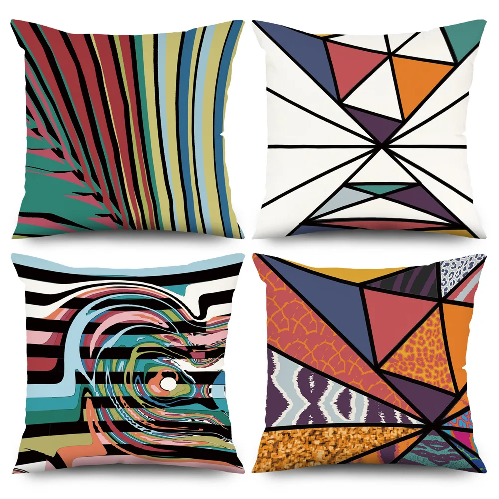 Geometry Stripe Cushion Cover Polyester Pillowcase Decorative Sofa Cushions Colorful Pillowcover Home Decor Pillow Cases
Geometry Stripe Cushion Cover Polyester Pillowcase Decorative Sofa Cushions Colorful Pillowcover Home Decor Pillow Cases