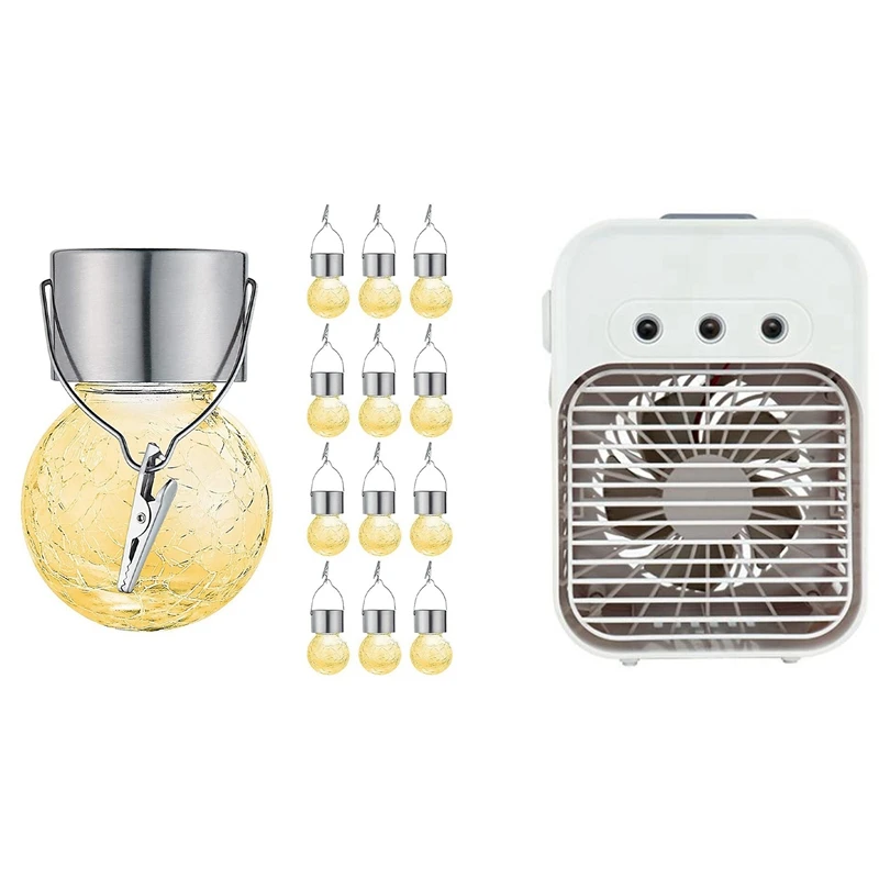 1Set Air Conditioner, Personal Air Cooler 3 Wind Speed & 12Pack Outdoor Hanging Solar Lights
1Set Air Conditioner, Personal Air Cooler 3 Wind Speed & 12Pack Outdoor Hanging Solar Lights