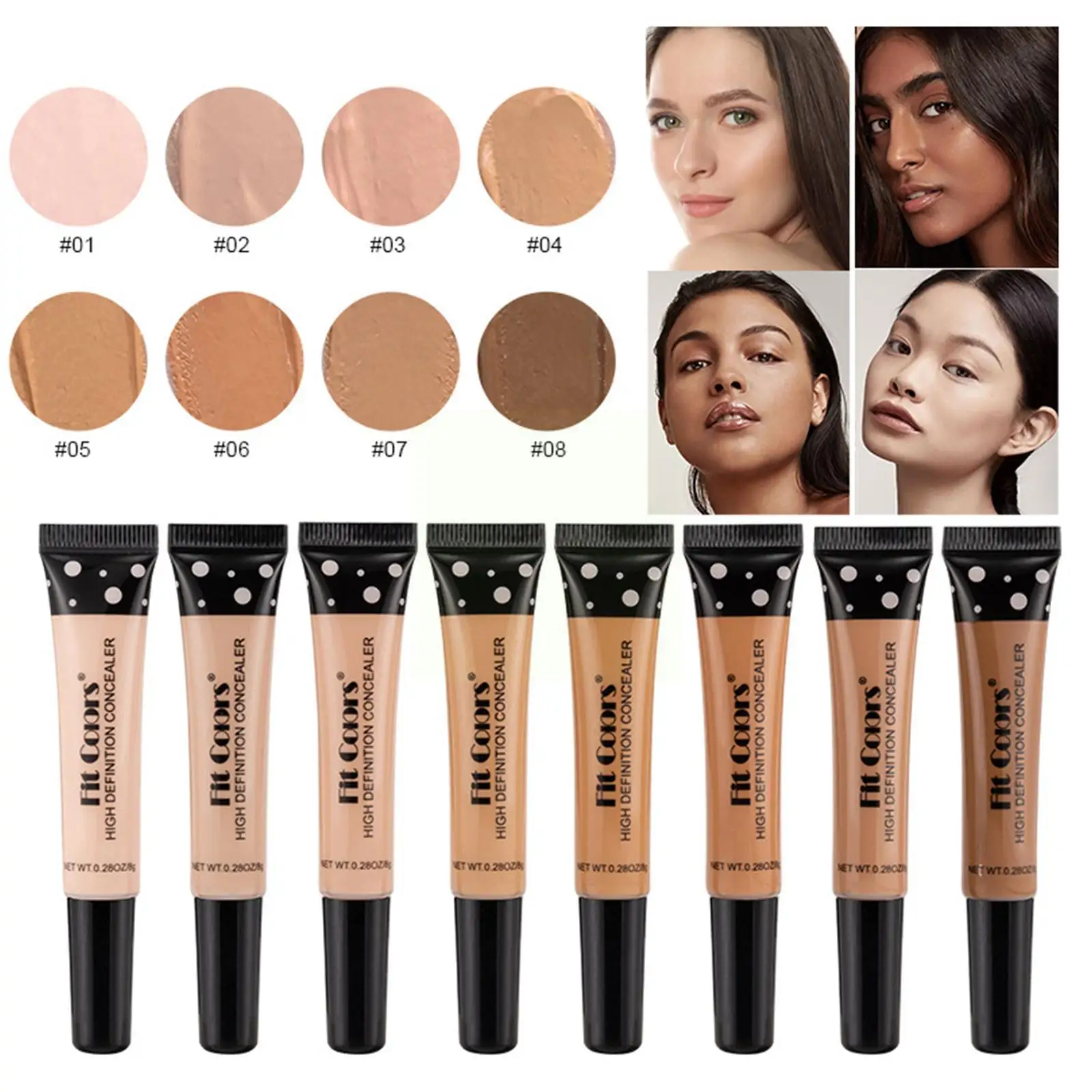 

Face Contour Concealer Liquid Waterproof Full Coverage Foundation Corrector Palette Base Professional Makeup For Dark Skin B4W0