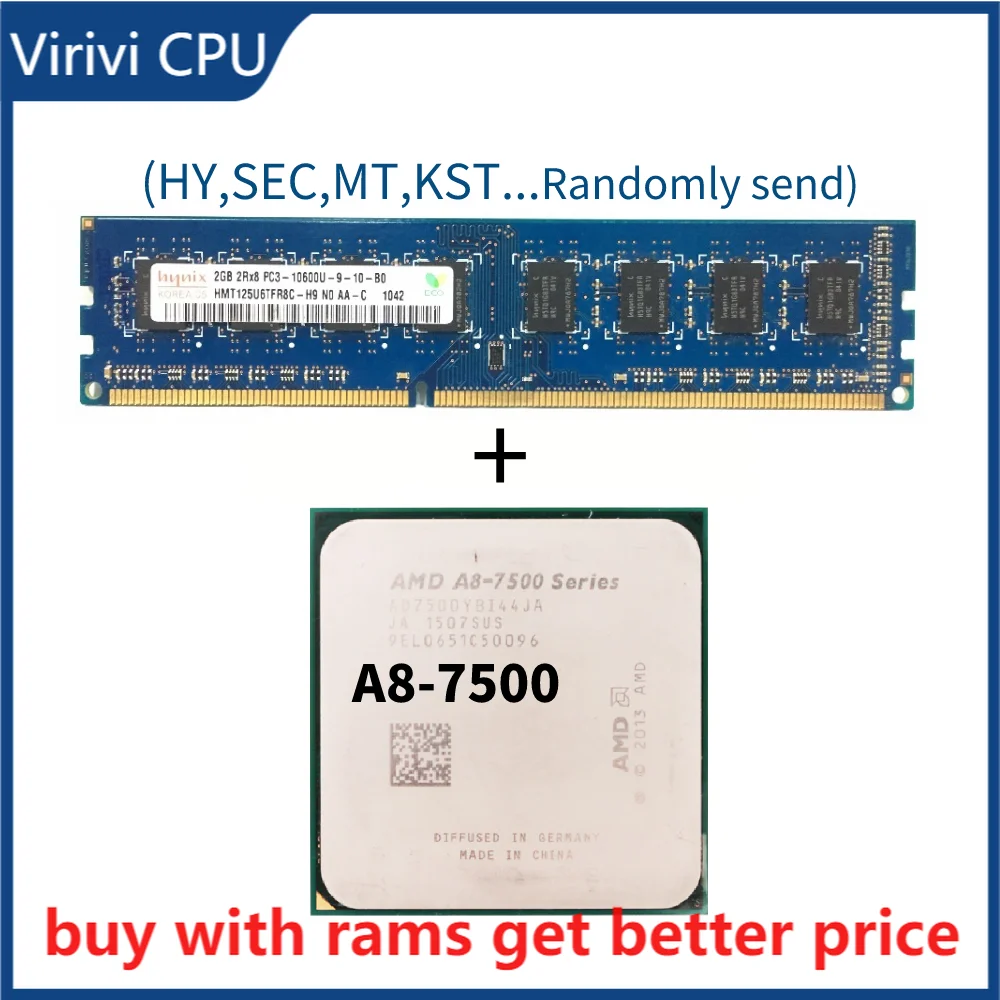 DDR3, 2G, 1333 МГц со стандартом фонарик, A8 7500, 3,0 ГГц, четырехъядерный процессор AD7500YBI44JA, разъем FM2 + 
DDR3, 2G, 1333 МГц со стандартом фонарик, A8 7500, 3,0 ГГц, четырехъядерный процессор AD7500YBI44JA, разъем FM2 +