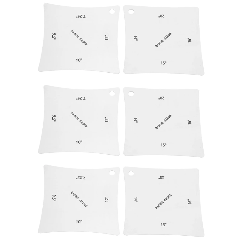 6Pcs Guitar Fingerboard Fretboard Saddle Nut Radius Gauge Measuring Stainless Steel Tool
6Pcs Guitar Fingerboard Fretboard Saddle Nut Radius Gauge Measuring Stainless Steel Tool