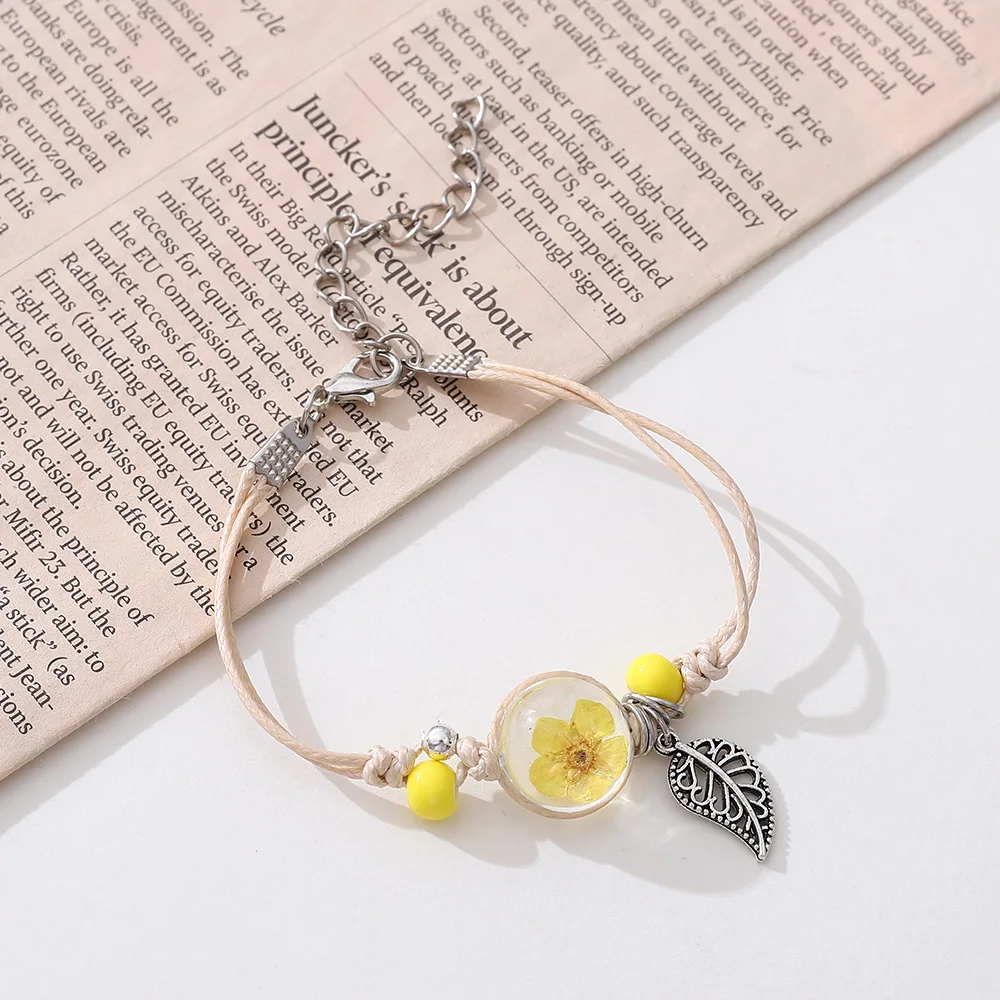 New Ethnic Style Ceramic Bracelet Female Dried Flower Braided Adjustable Jewelry For Grilfriend Birthday Gift Jewelry
New Ethnic Style Ceramic Bracelet Female Dried Flower Braided Adjustable Jewelry For Grilfriend Birthday Gift Jewelry
