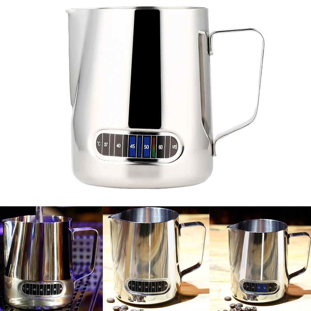 600ml Stainless Steel Milk Frothing Pitcher With Thermometer Espresso Coffee Frother Cup Jug Maker Whipping Milk Froth Foam Jug
600ml Stainless Steel Milk Frothing Pitcher With Thermometer Espresso Coffee Frother Cup Jug Maker Whipping Milk Froth Foam Jug