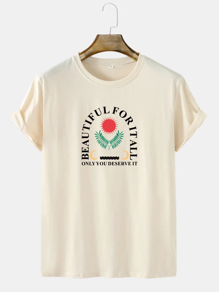 Men's Summer Oversized Cotton T-Shirt European and American Style Street Trend Round Neck Short Sleeve Letter Pattern Print Top
Men's Summer Oversized Cotton T-Shirt European and American Style Street Trend Round Neck Short Sleeve Letter Pattern Print Top