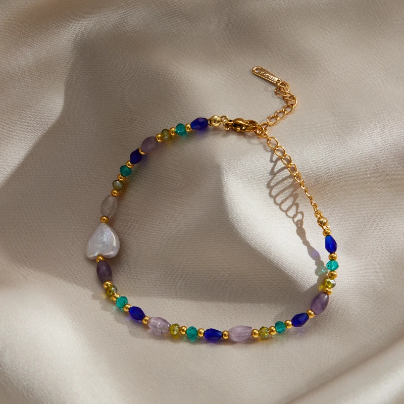 Fashion Jewelry Accessories Heart shaped Natural Baroque Pearl Bracelet Women Original Korean Design Crystal Bangles Wholesale
Fashion Jewelry Accessories Heart shaped Natural Baroque Pearl Bracelet Women Original Korean Design Crystal Bangles Wholesale